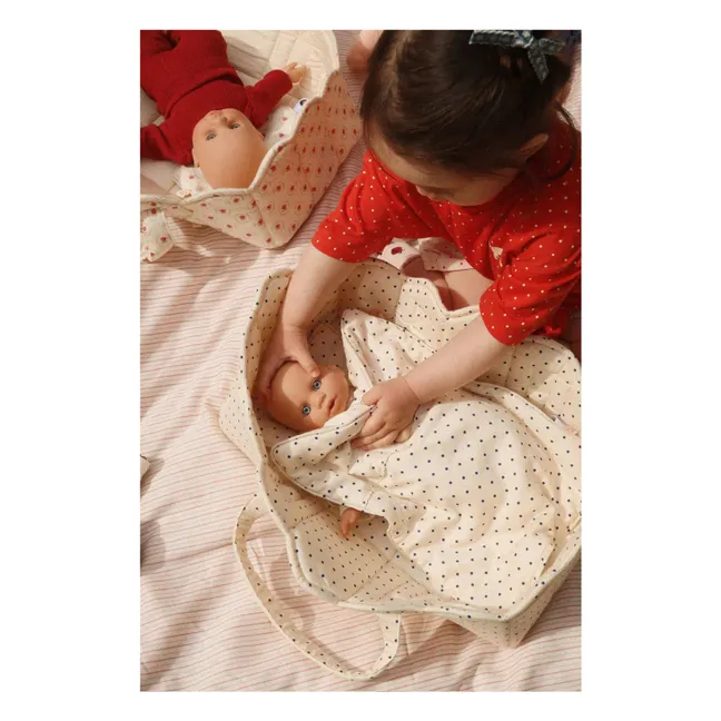 Estate Dot doll bedding set | White