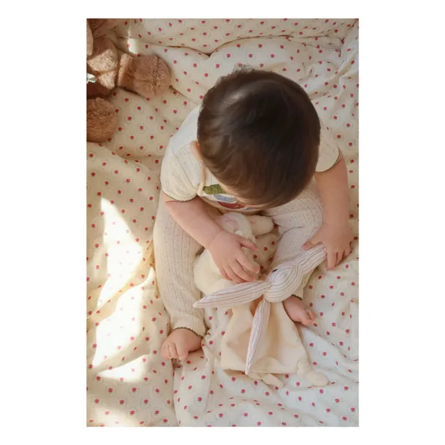 Hochet Bunny Stripie | Rose