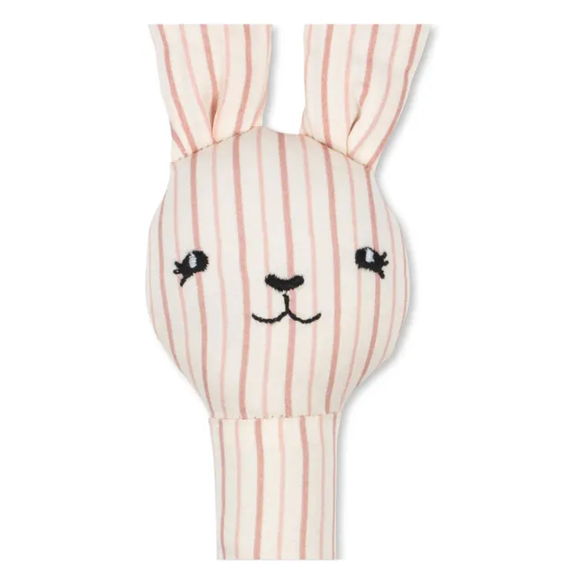Hochet Bunny Stripie | Rose
