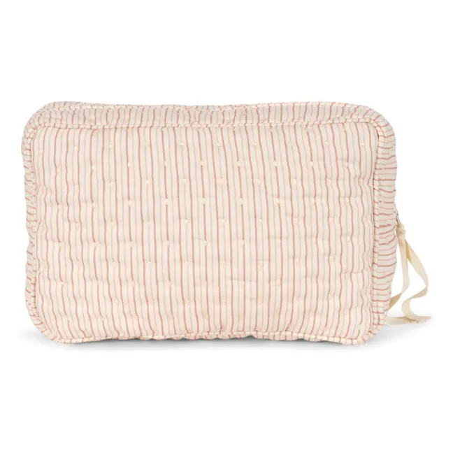 Große Kosmetiktasche Stripie | Rosa
