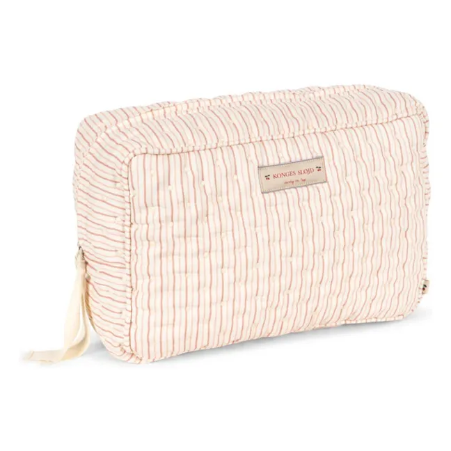 Große Kosmetiktasche Stripie | Rosa