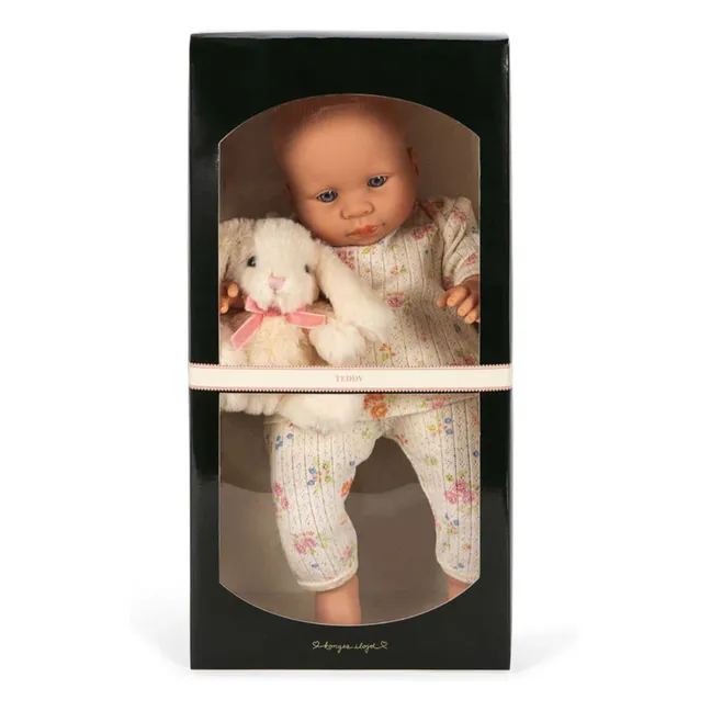 Puppe und ihr Kuscheltier | Seidenfarben