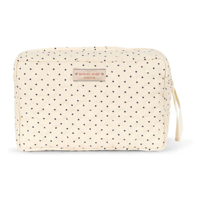Large Estate Dot toiletry bag | White
