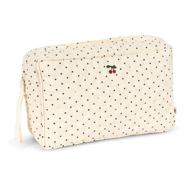 Große Kosmetiktasche Estate Dot | Weiß