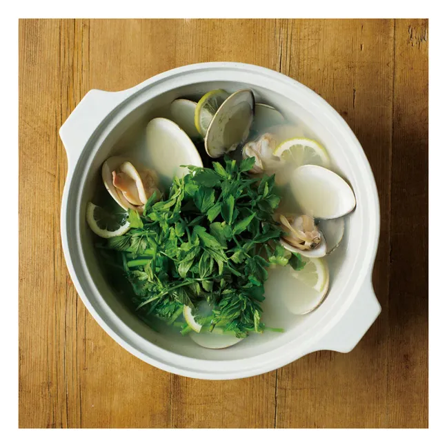 Ceramic pot Kakomi 1.2L | White