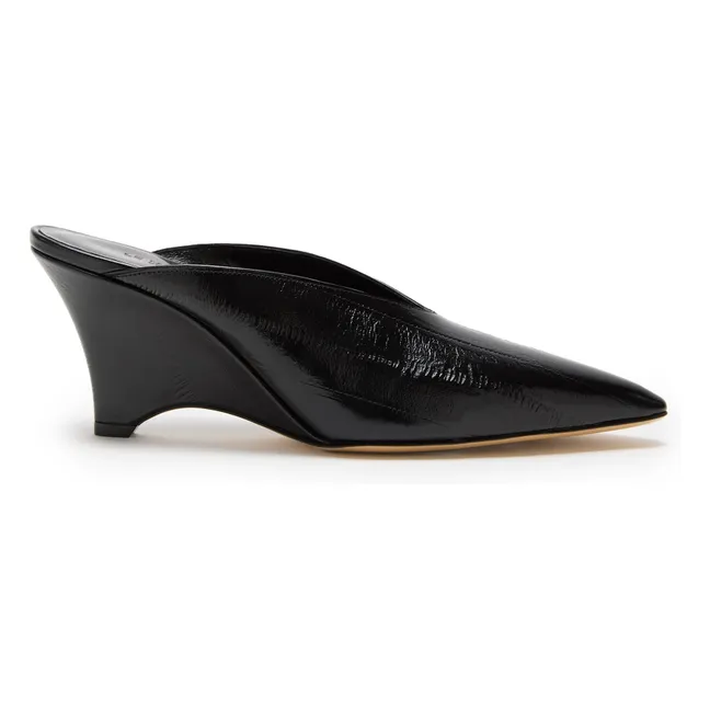 Mules Victoria Piel | Negro