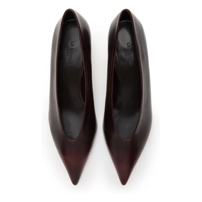 Escarpins Kitten Cuir | Bordeaux