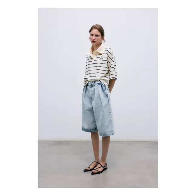 Cotton Bermuda shorts | Denim blue