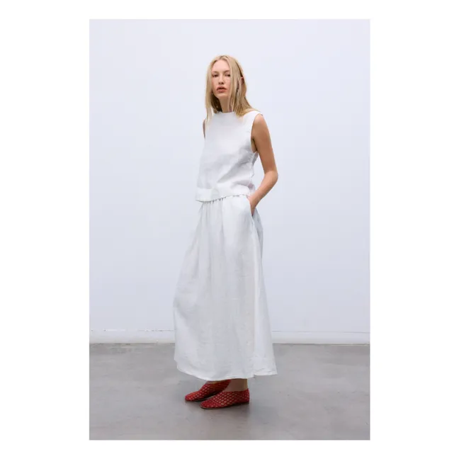 Melissa Linen skirt | White