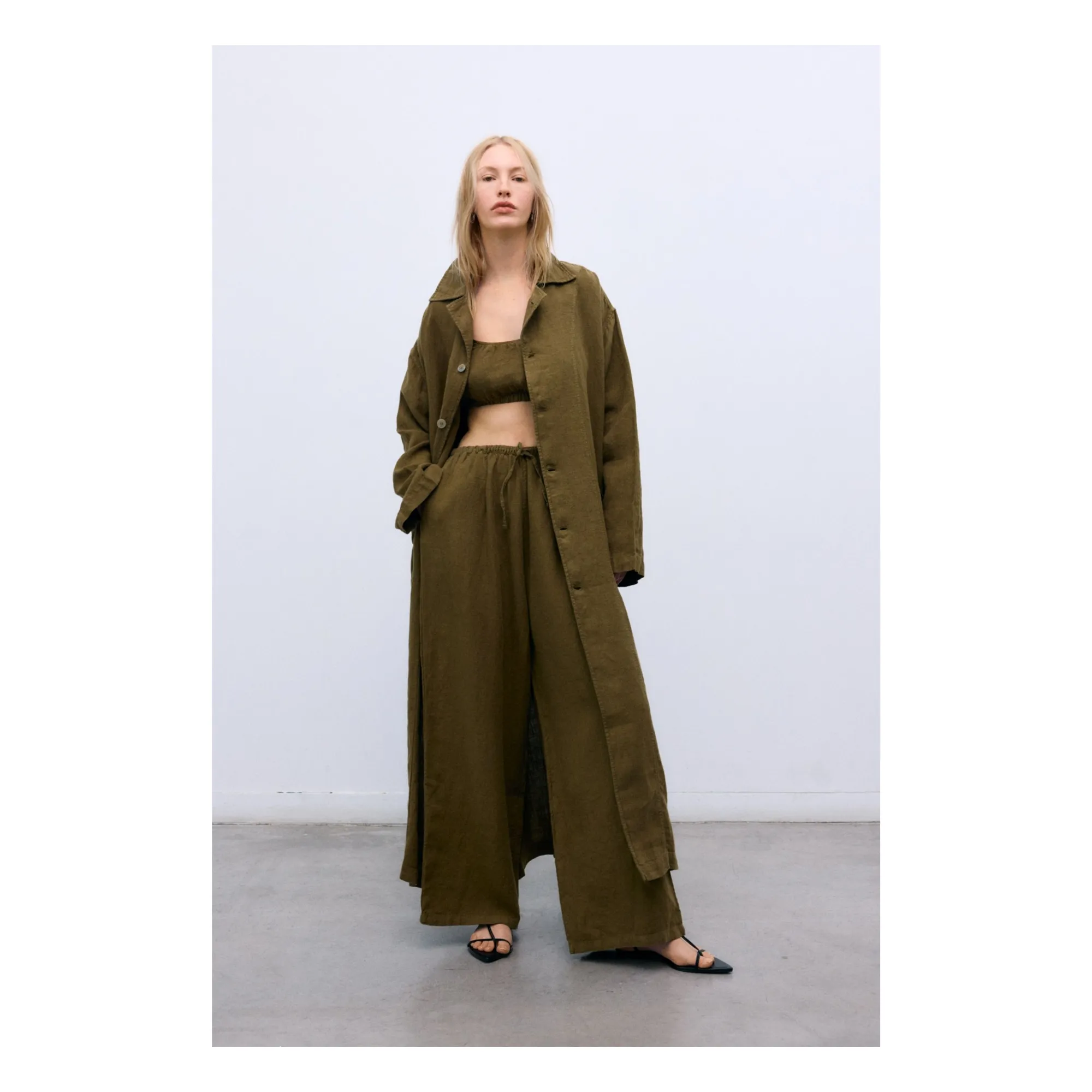 Pantalon Melissa Lin | Olive- Image produit n°1