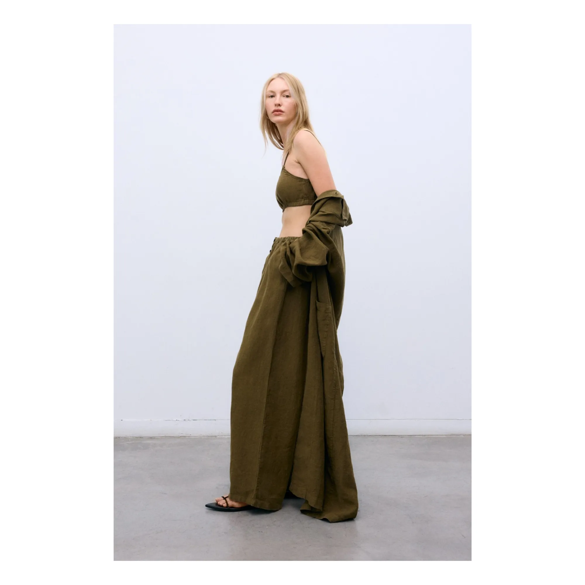 Pantalon Melissa Lin | Olive- Image produit n°2