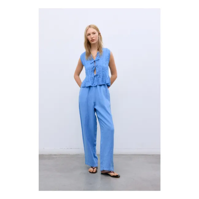Pantaloni di lino Melissa | Blu
