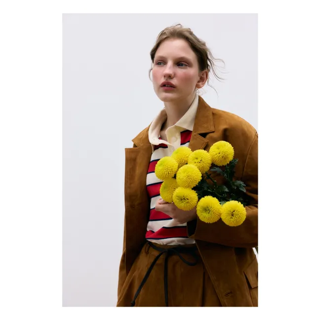 Polo Rayures Acacia Coton | Rouge