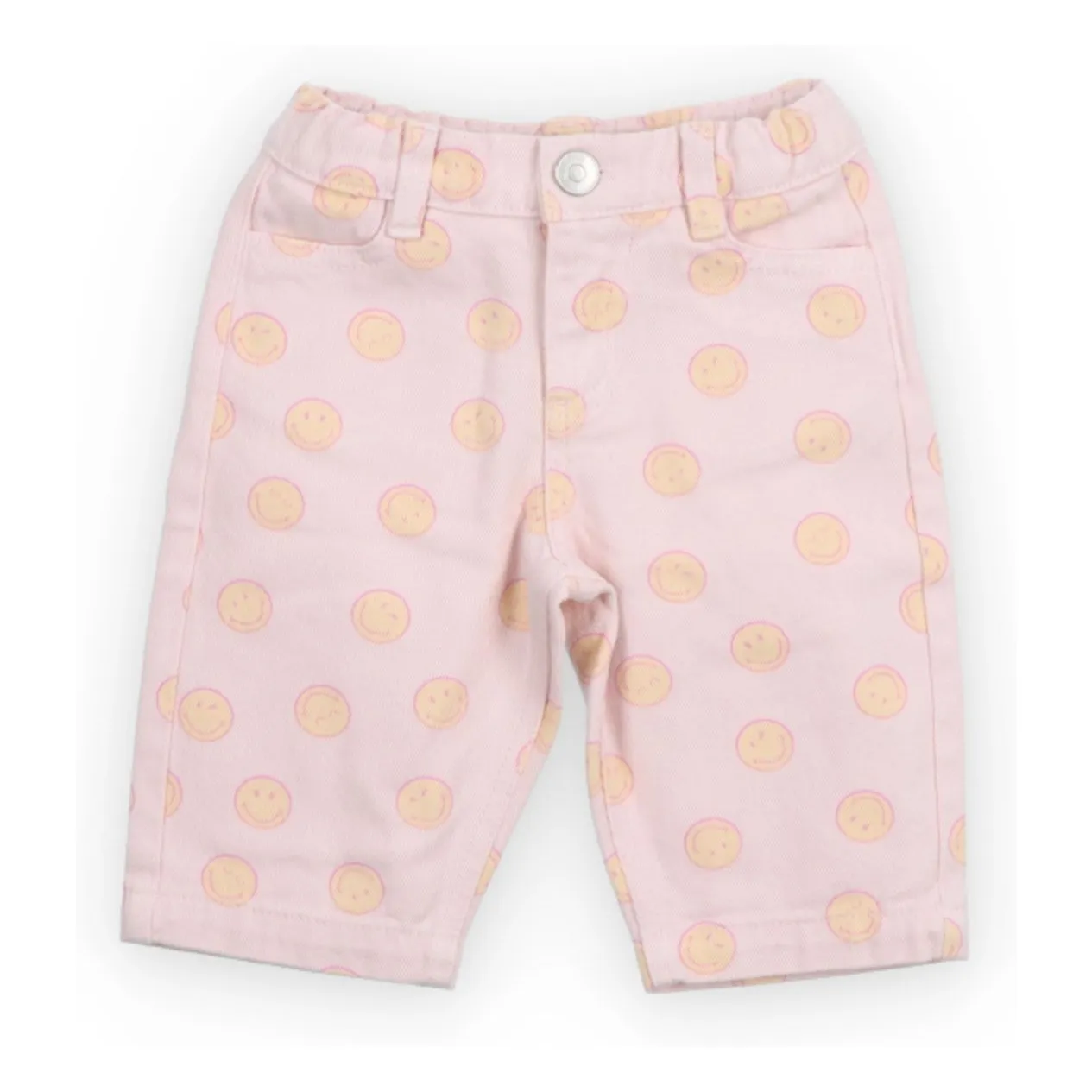 The New Society Pale Pink Smiley Cotton Jeans Bci Bébé