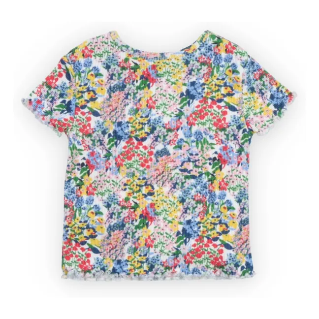 T-shirt Côtelé Verbena Fleuri Bébé | Bleu