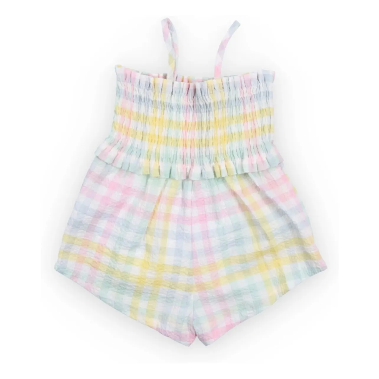 Combishort Mallow Carreaux | Bleu pâle- Image produit n°1
