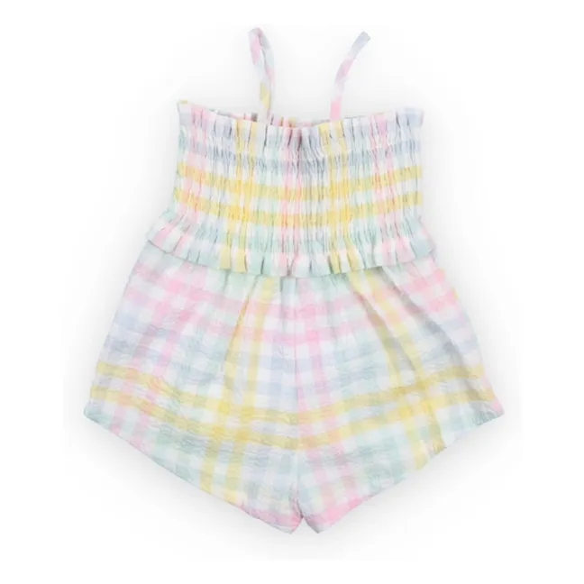Mallow Karierte Combishorts | Blassblau