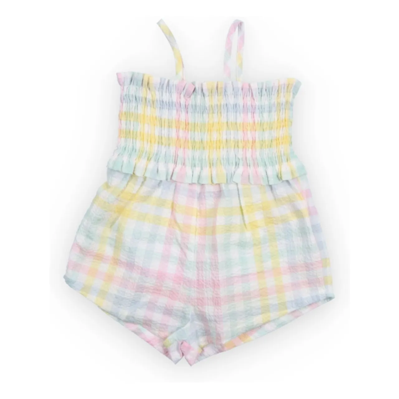 Combishort Mallow Carreaux | Bleu pâle- Image produit n°0