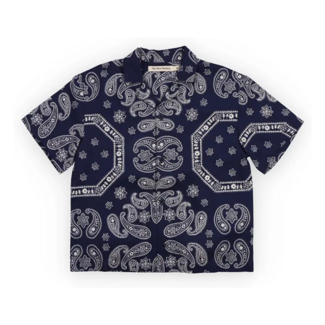 Chemise Aster Bandana | Bleu foncé