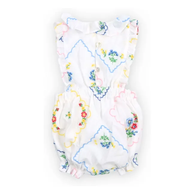 Pelele bordado Jacinthe Fleurie | Blanco