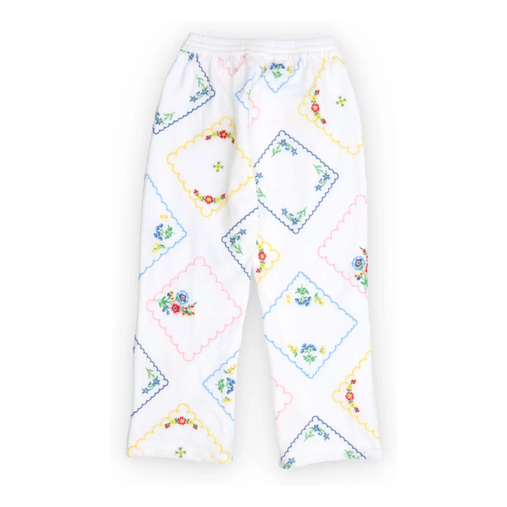 Pantalón Jacinto Bordado Floral | Blanco- Imagen del producto n°3