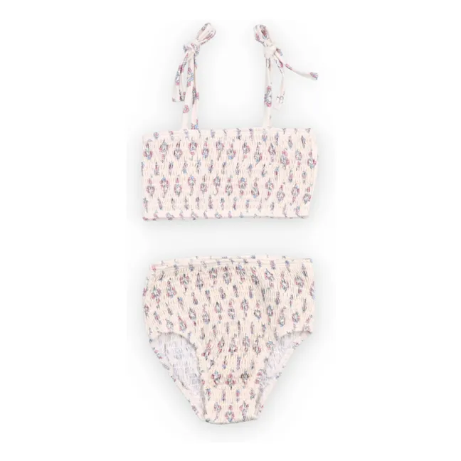 Maillot de Bain Clavel Fleuri | Ecru