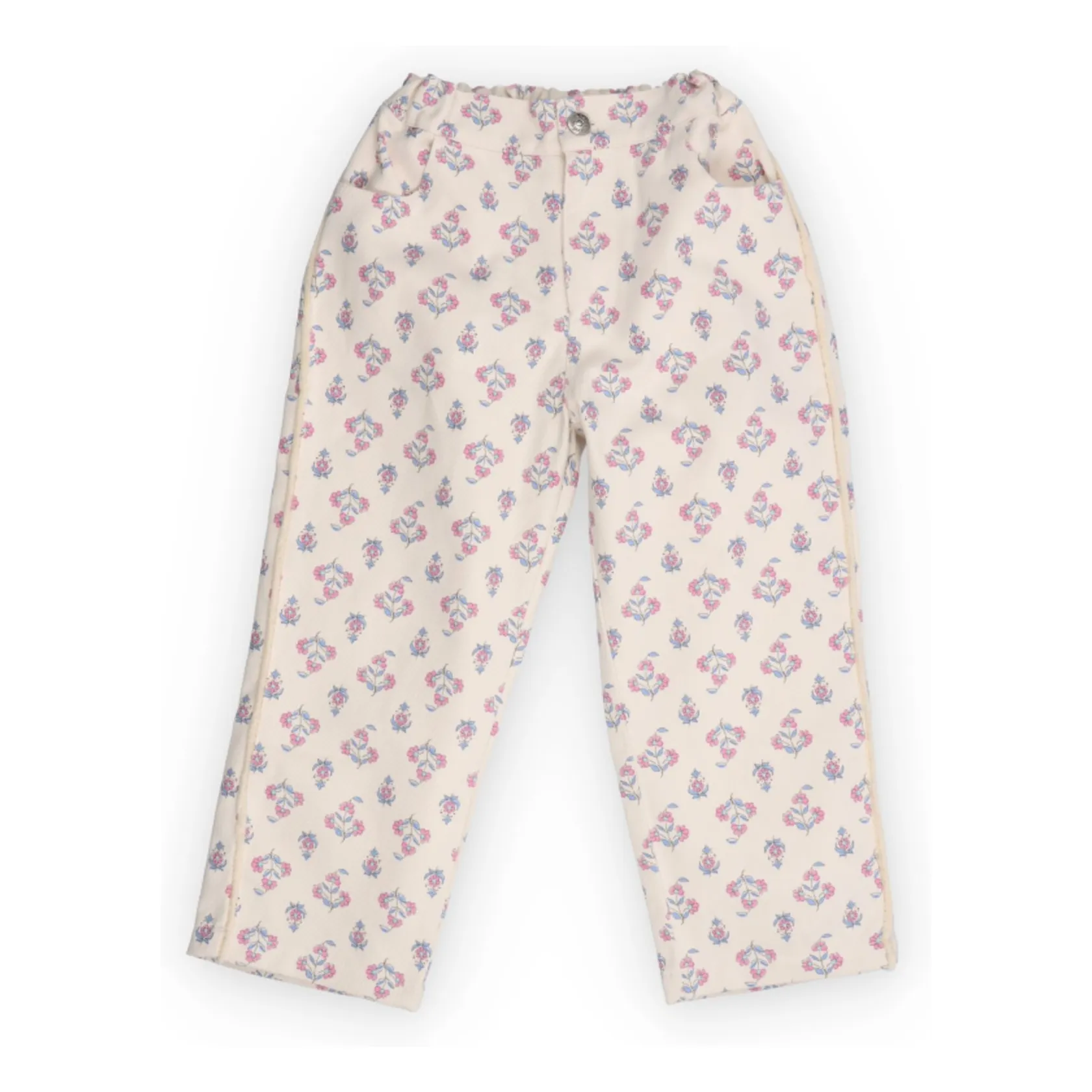 Jean Clavel Fleuri Coton BCI | Ecru- Image produit n°0