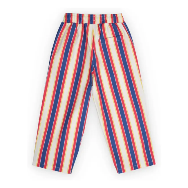 Pantalón con cordón de aulaga a rayas | Rojo