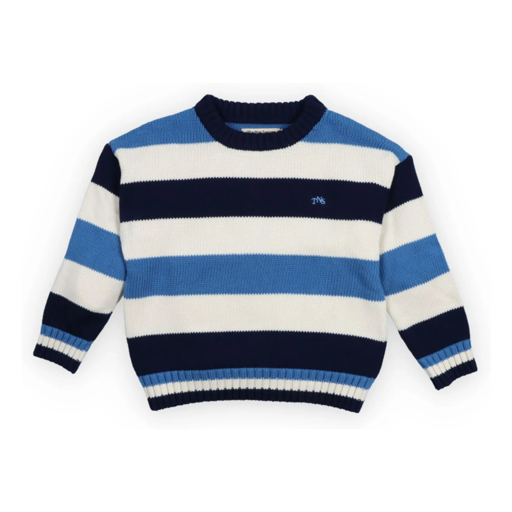 The New Society Blue Celosia Striped Sweater