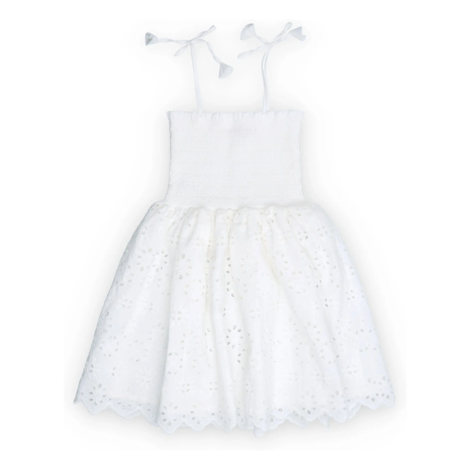 The New Society White Sakura English Embroidery Dress