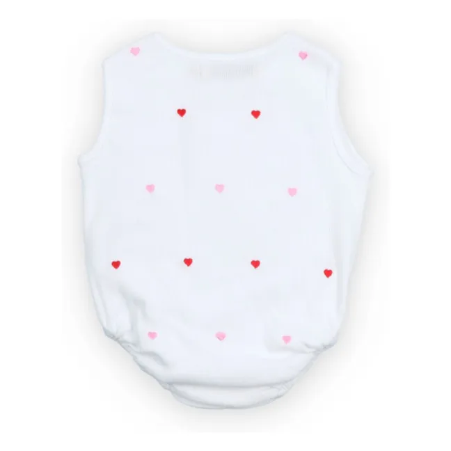 Petunia hearts romper | White