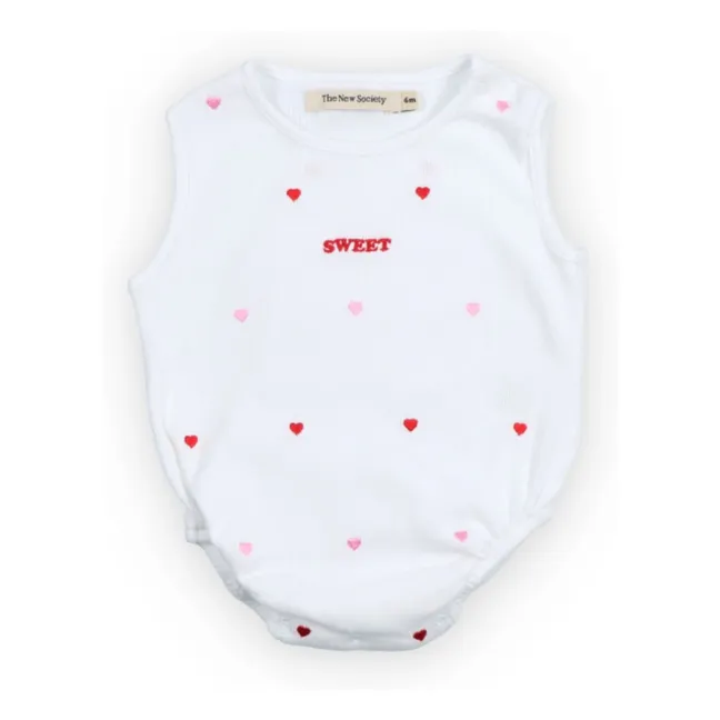 Barboteuse Petunia Cœurs | Blanc