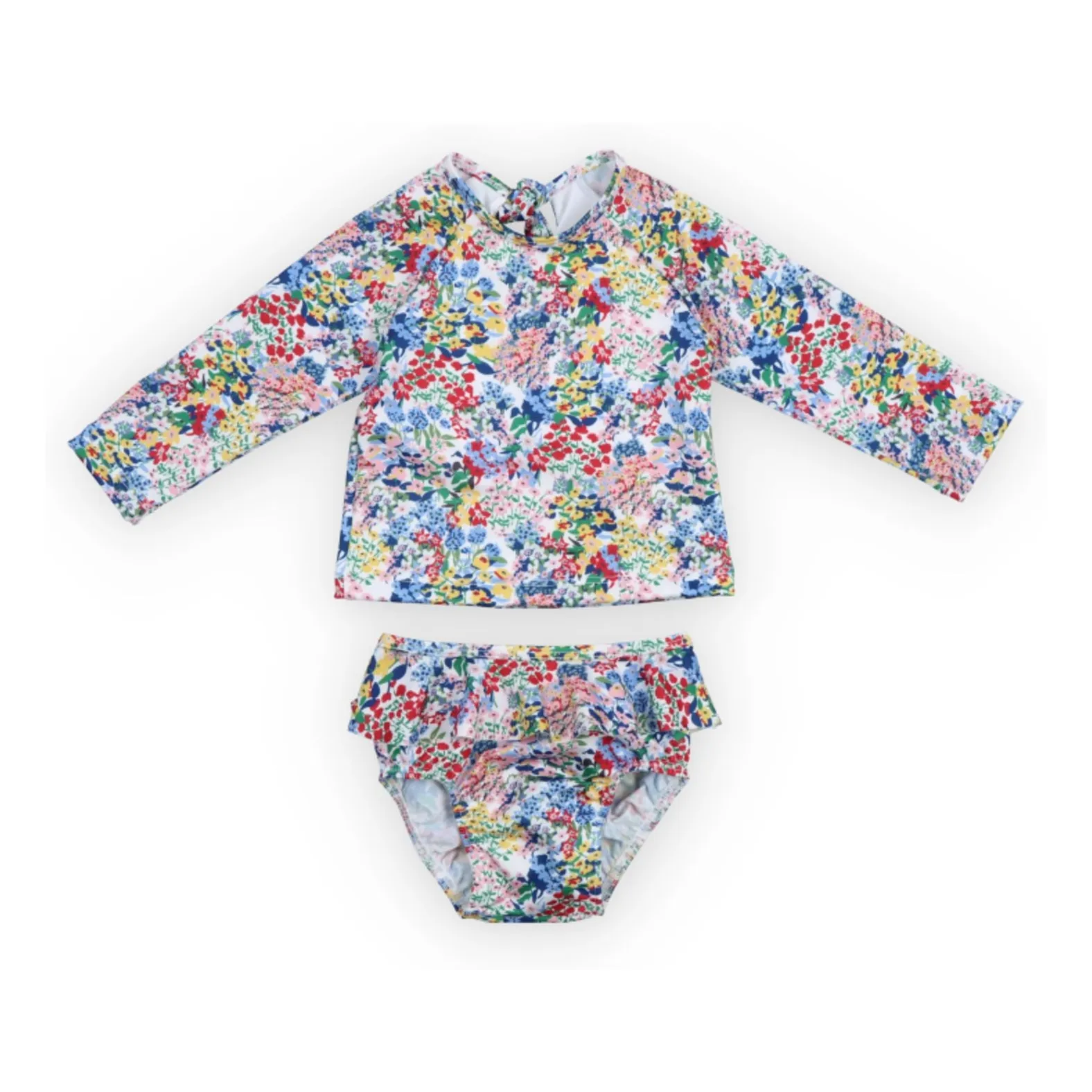 The New Society Blue Verbena Fleuri Recycled Fiber Baby Swimsuit