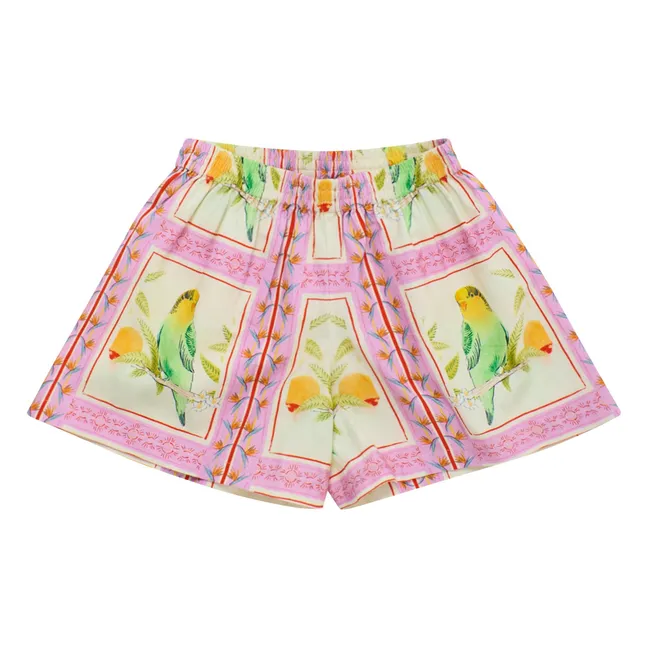 Short Patchwork Oiseaux | Rose