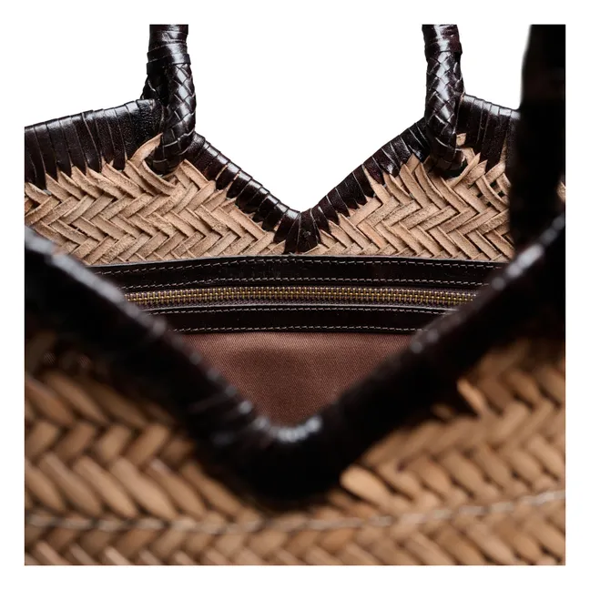 Cabas Crudelia Bicolore Cuir | Taupe