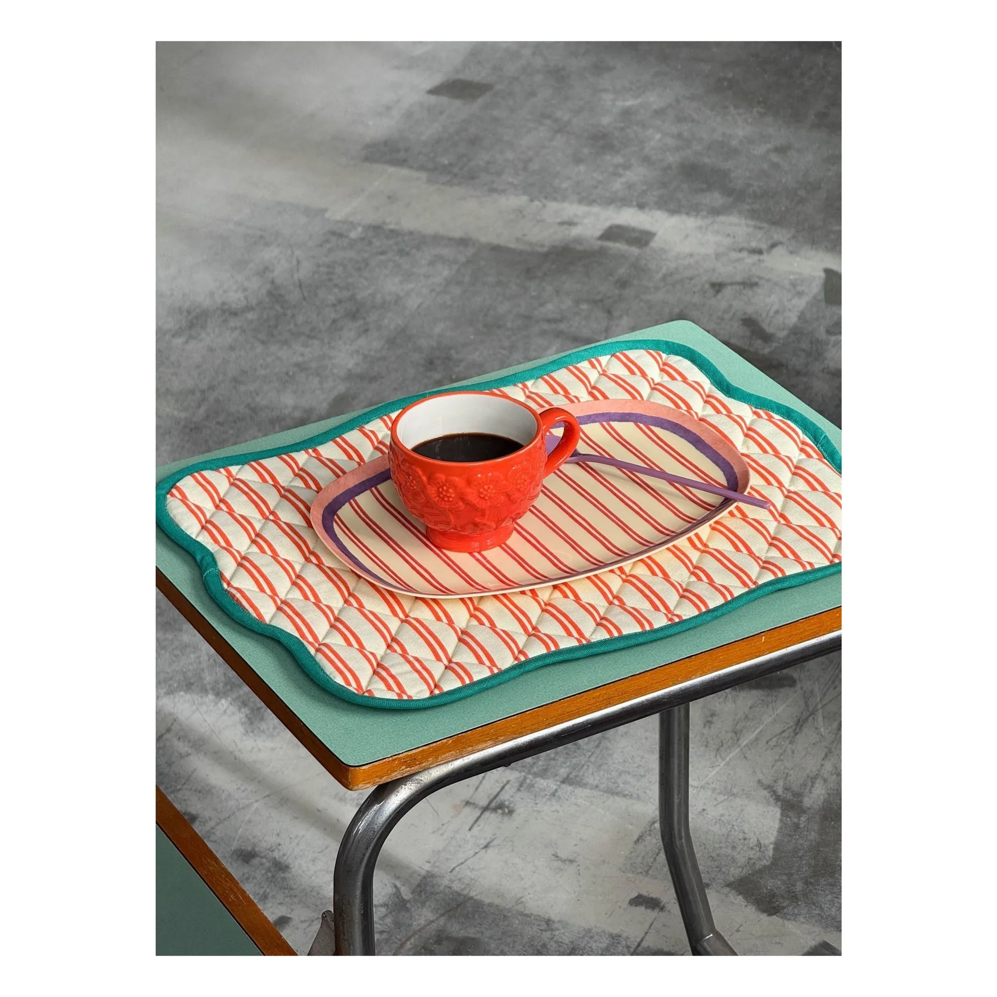 Rice - Set de table matelassé rayé (Rice) - Image 1