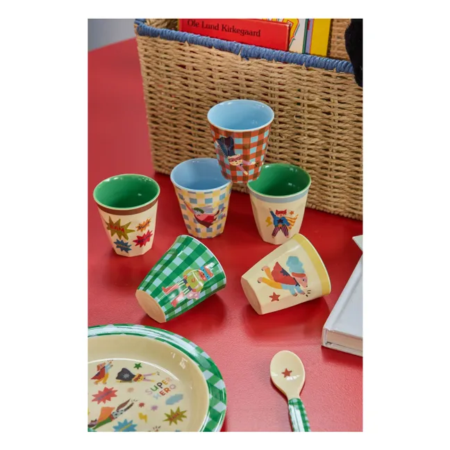 Vasos de melamina Heroes - Lote de 6 | Verde