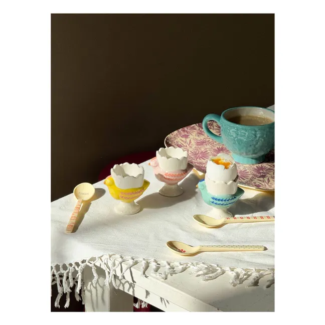 Eierbecher aus Keramik Henne | Rosa