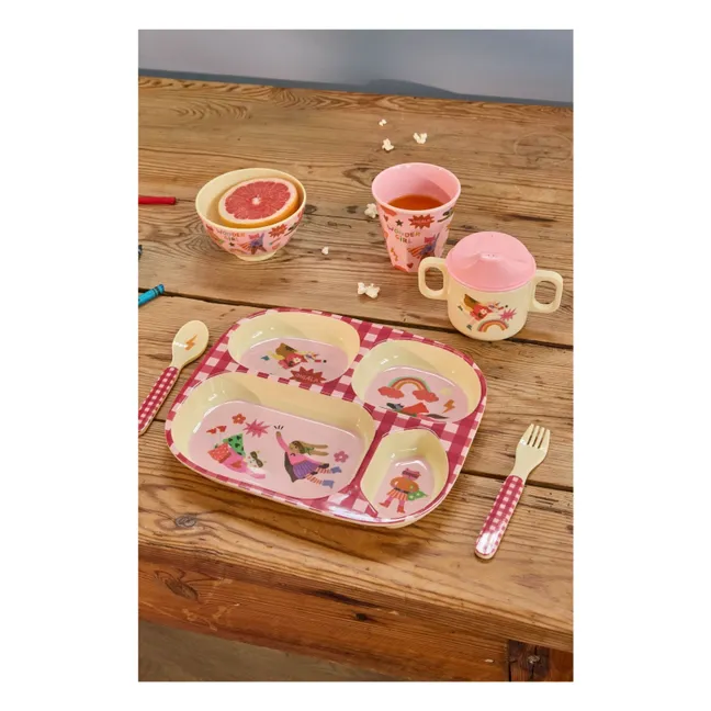 Hero melamine lunch box | Pink
