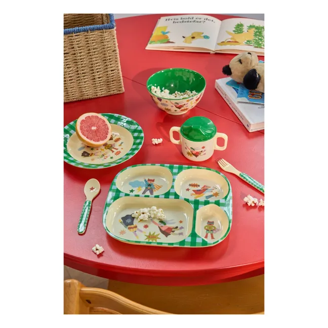 Assiette creuse en mélamine Héro | Vert