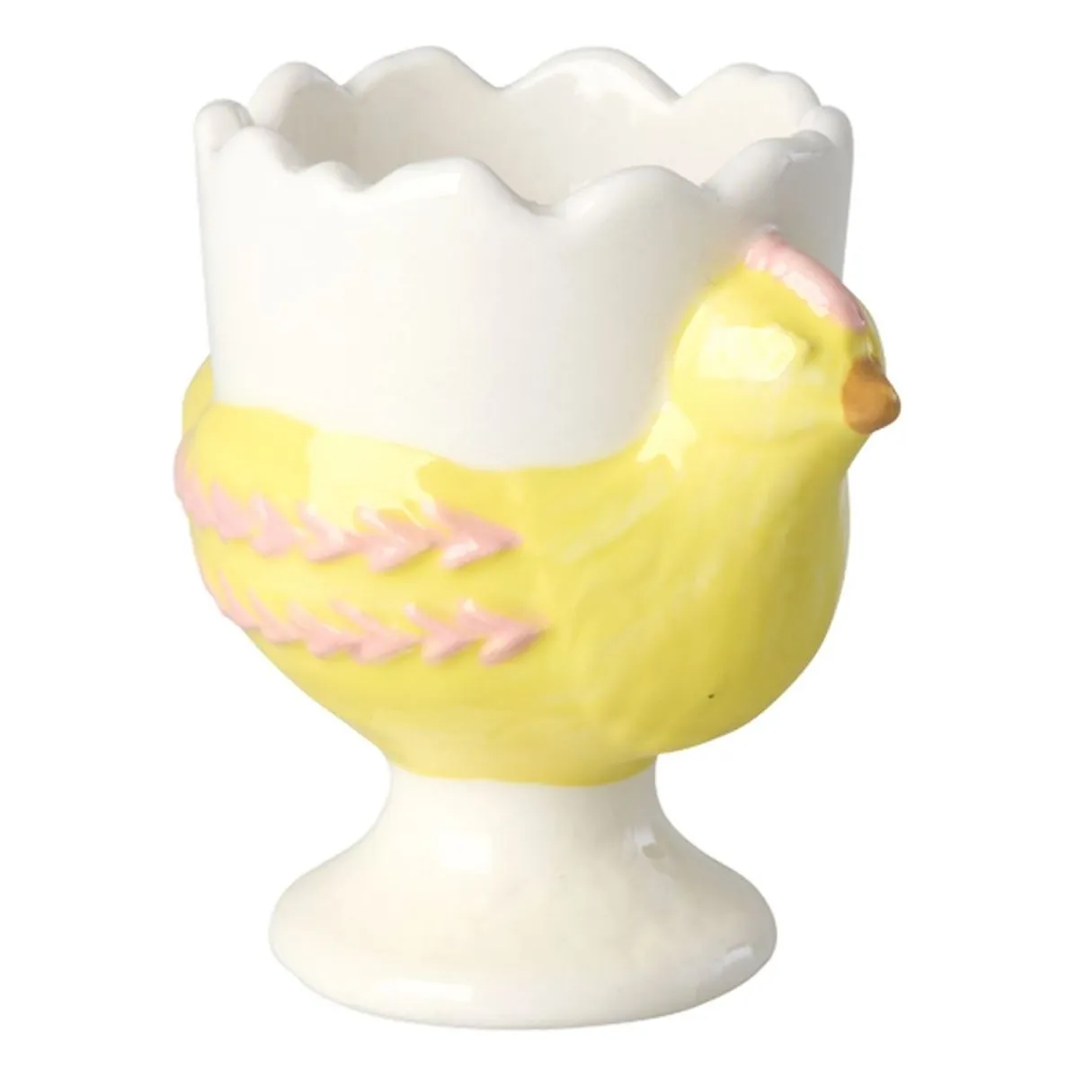 Rice Yellow Ceramic Egg Cup Hen
