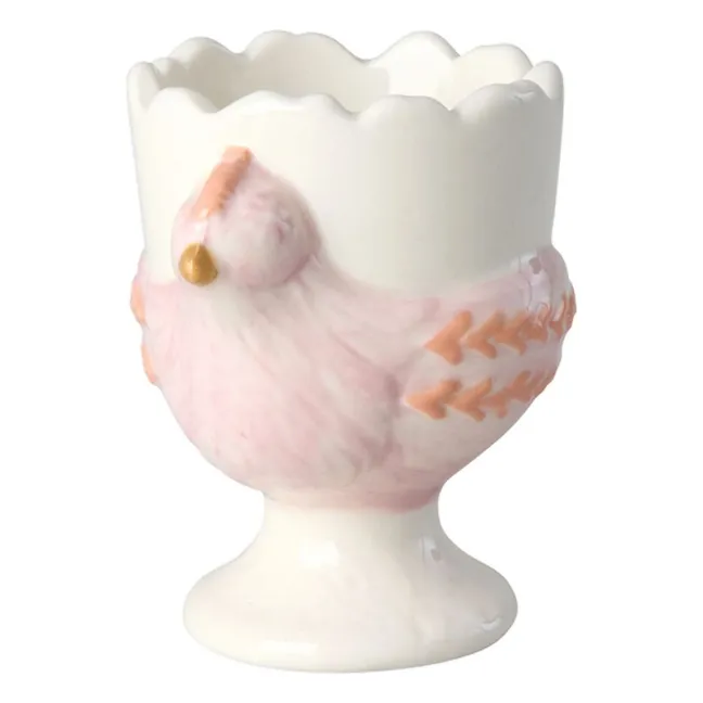 Eierbecher aus Keramik Henne | Rosa