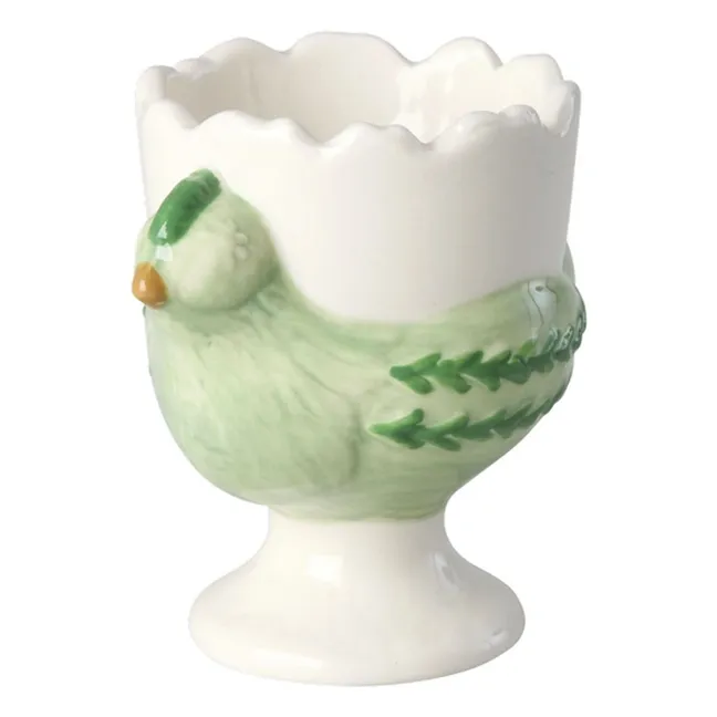 Ceramic egg cup Hen | Green
