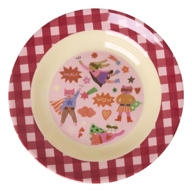 Assiette creuse en mélamine Héro | Rose