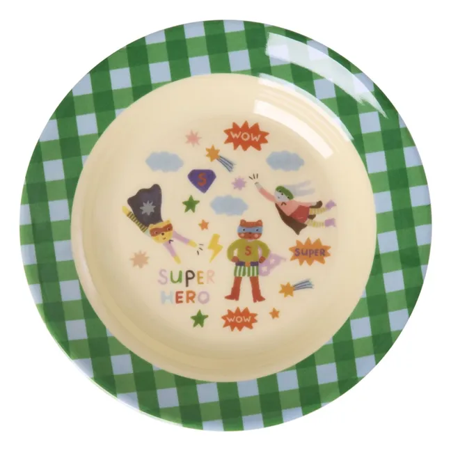 Héro melamine soup plate | Green
