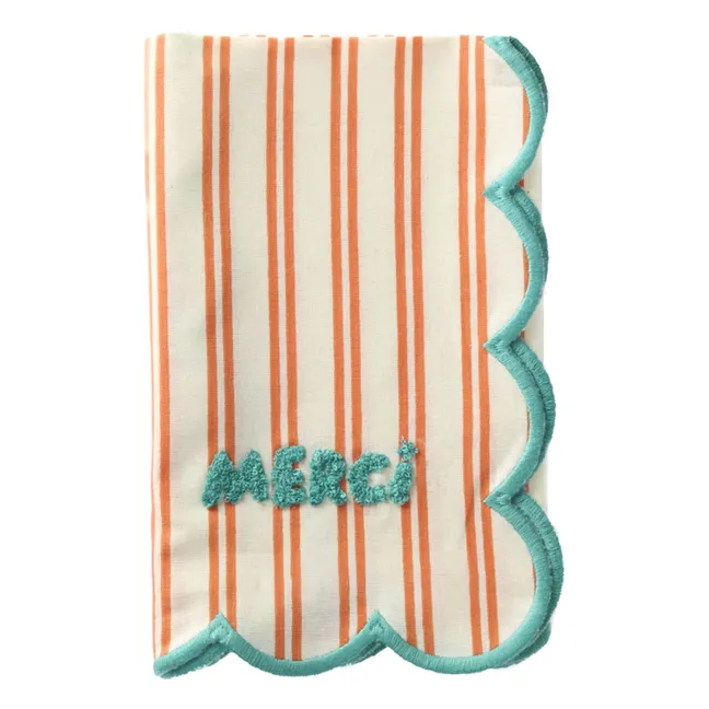 Serviette de table Merci | Orange