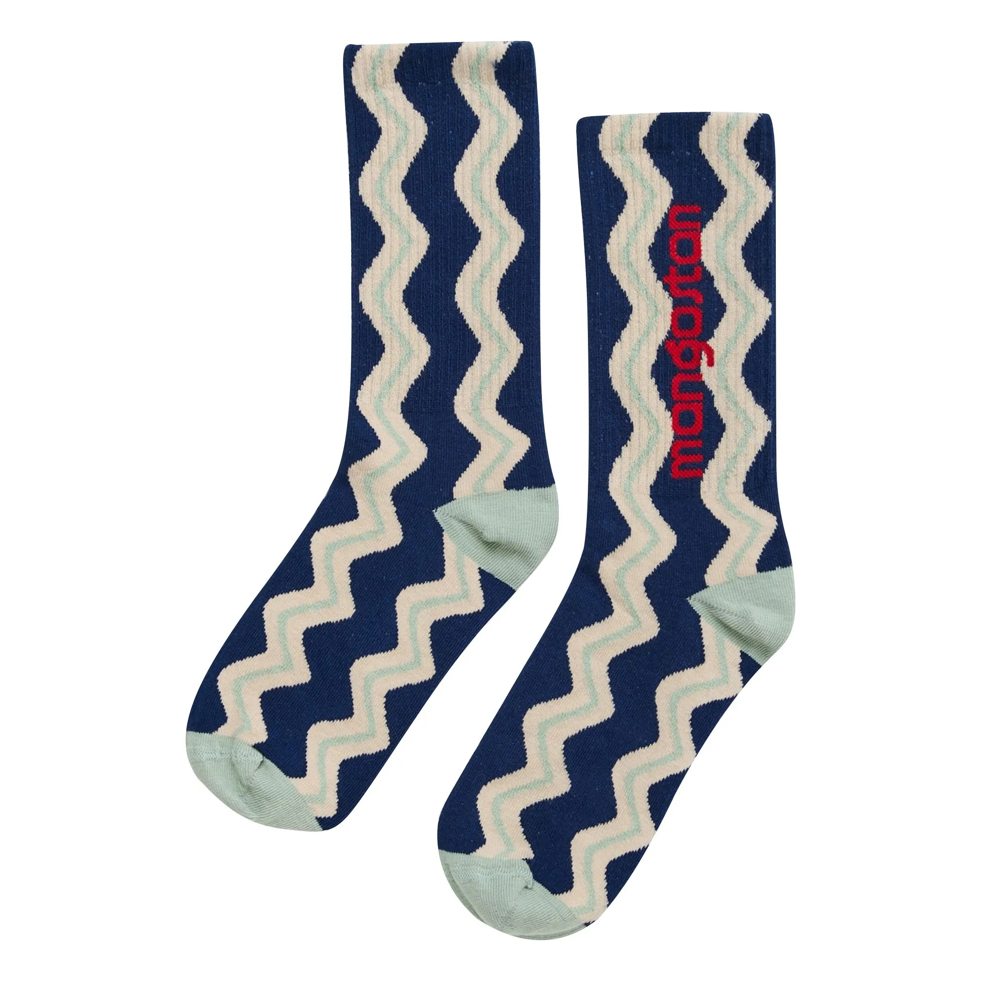 Chaussettes Vagues | Bleu- Image produit n°0