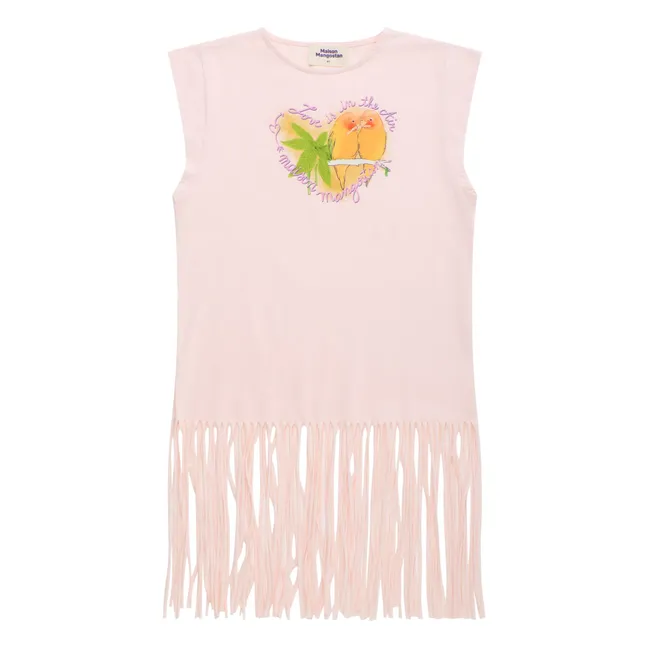 Vestido Bird con flecos | Rosa