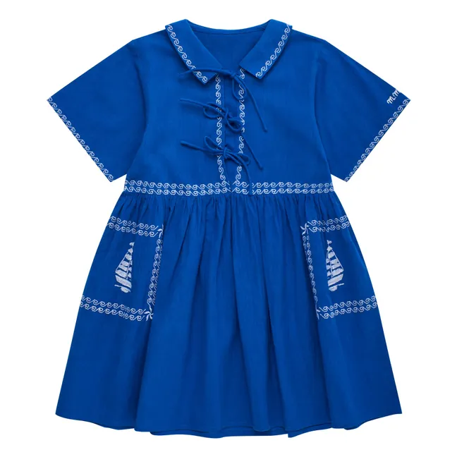 Robe Brodée Voiles | Bleu