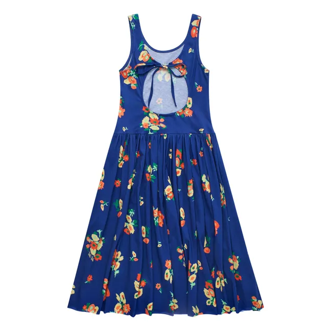Blumiges Kleid | Blau